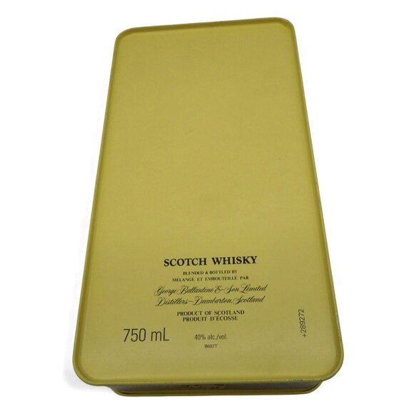 Ballantines Scotch Whisky Hinged Tin Box 750ml Storage Container Vintage - Picture 9 of 11